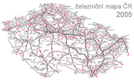 Železniční mapa České republiky 2004/2005
