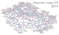 Železniční mapa České republiky 2012/2013