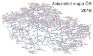 Železniční mapa České republiky 2015/2016